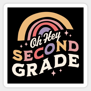 Oh Hey Second Grade Back To School Students Teacher Rainbow Sticker